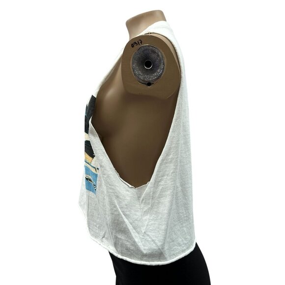 Ice Cube NWA 90's Compton Hip Hop‎ Boxy Crop Tank Top White Womens M - Picture 4 of 11